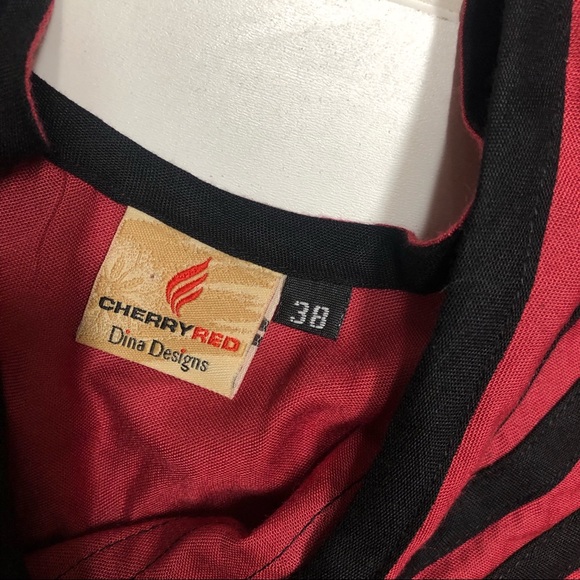 CherryRed Brand Red And Black Sheath Dress - Picture 5 of 7